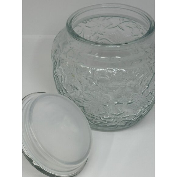 VTG Princess House Fantasia Canister Cookie/Candy Jar w/ Lid 5.5"x6" Decorative - Picture 3 of 5